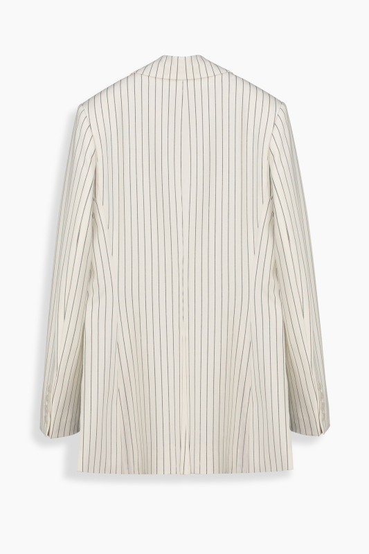 Cleir Çizgili Bej Ceket - SARAR WOMAN