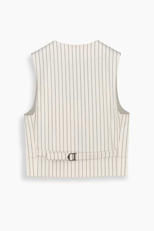 Cleir Çizgili Bej Yelek - SARAR WOMAN