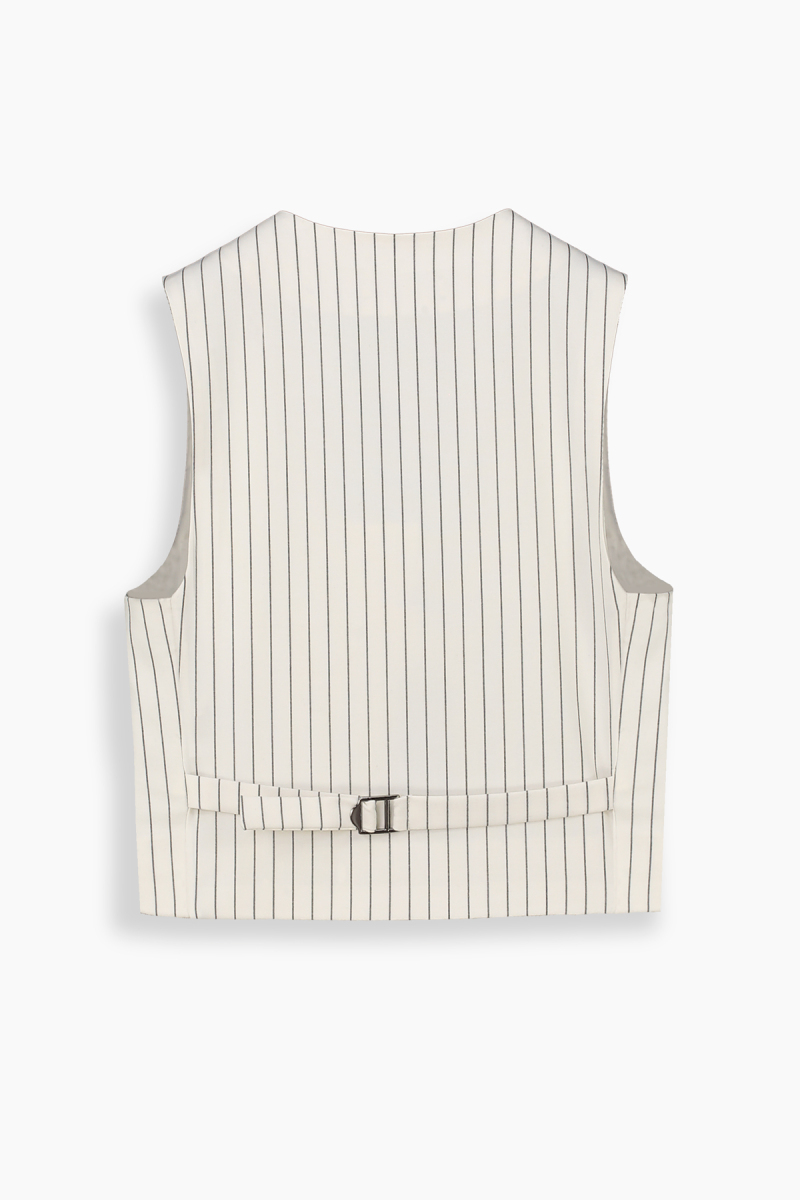 Cleir Çizgili Bej Yelek - 2