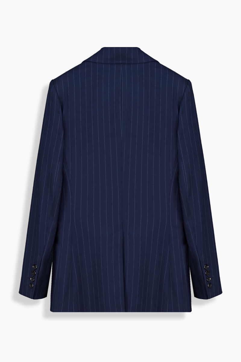 Cleir Çizgili Lacivert Ceket - 3