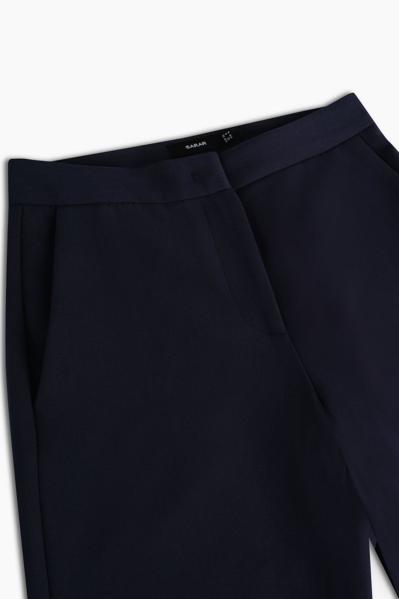 Cleir Çizgili Lacivert Pantolon - 3