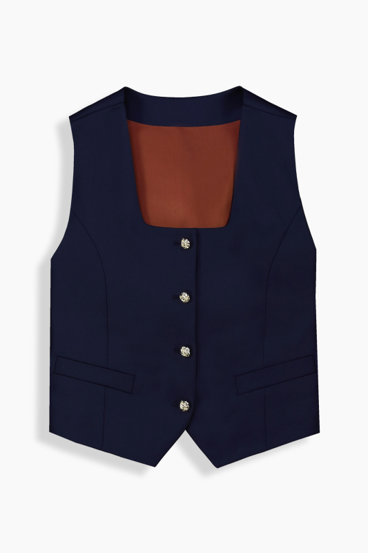 Cleir Koyu Lacivert Yelek - SARAR WOMAN