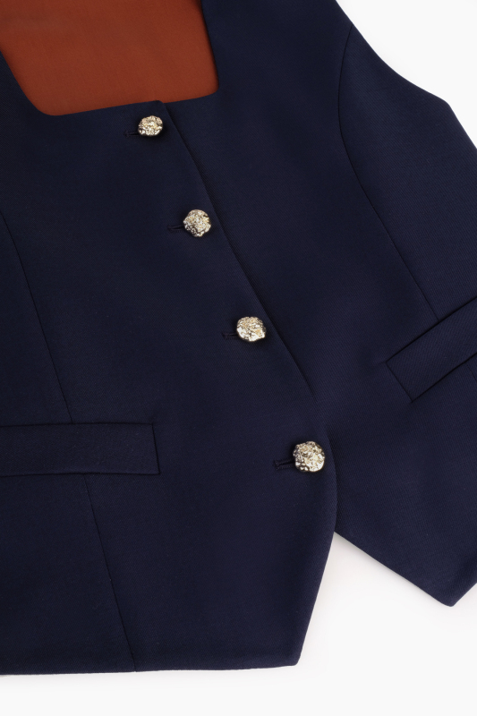 Cleir Koyu Lacivert Yelek - SARAR WOMAN