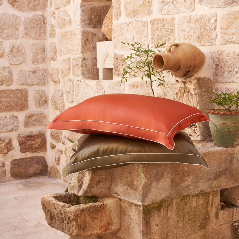 Clio %100 İpek Saten Nevresim Takımı Çift Kişilik Taba - SAREV ELITE