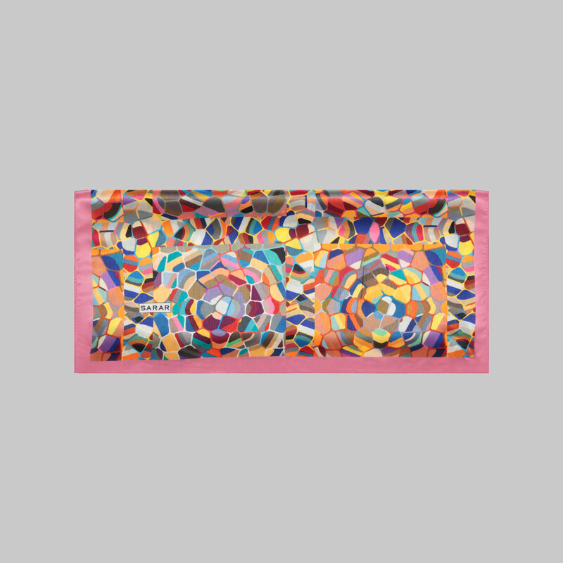 Çok Renkli Desenli Fular F77 