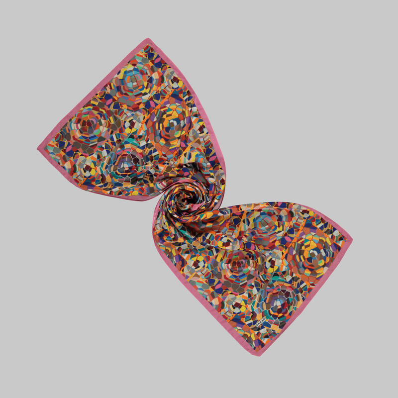 Çok Renkli Desenli Fular F77 - 2