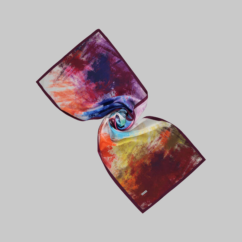 Çok Renkli Fular F73 - 2