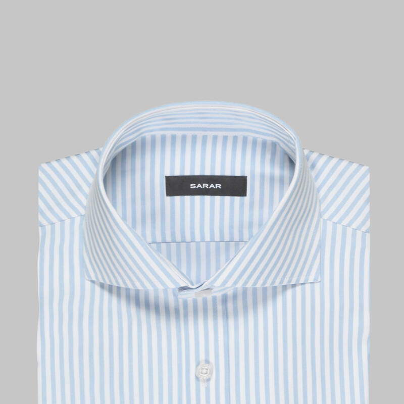 Como Çizgili Mavi Gömlek - 4