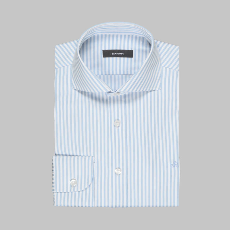 Como Çizgili Mavi Gömlek - 3