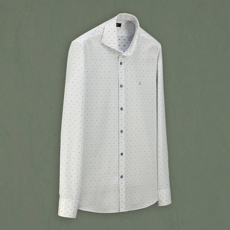 Como Fo Slim Pamuklu Mavi Gömlek - 1