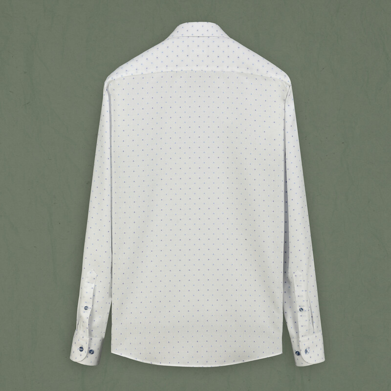 Como Fo Slim Pamuklu Mavi Gömlek - SARAR