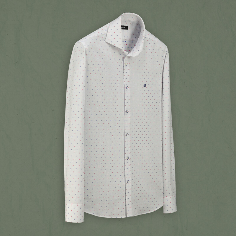 Como Fo Slim Pamuklu Pembe Gömlek 