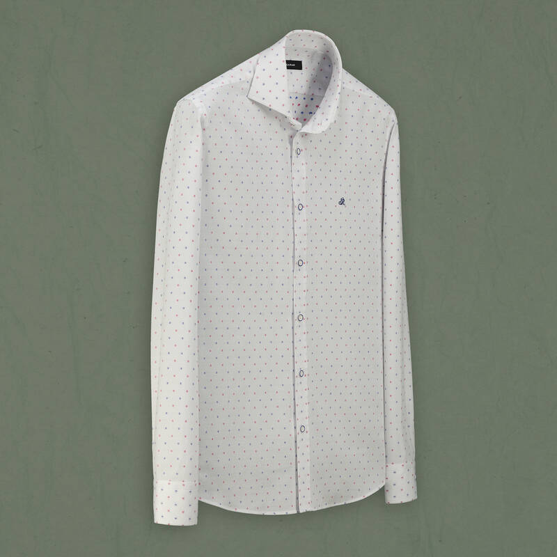 Como Fo Slim Pamuklu Pembe Gömlek - 1