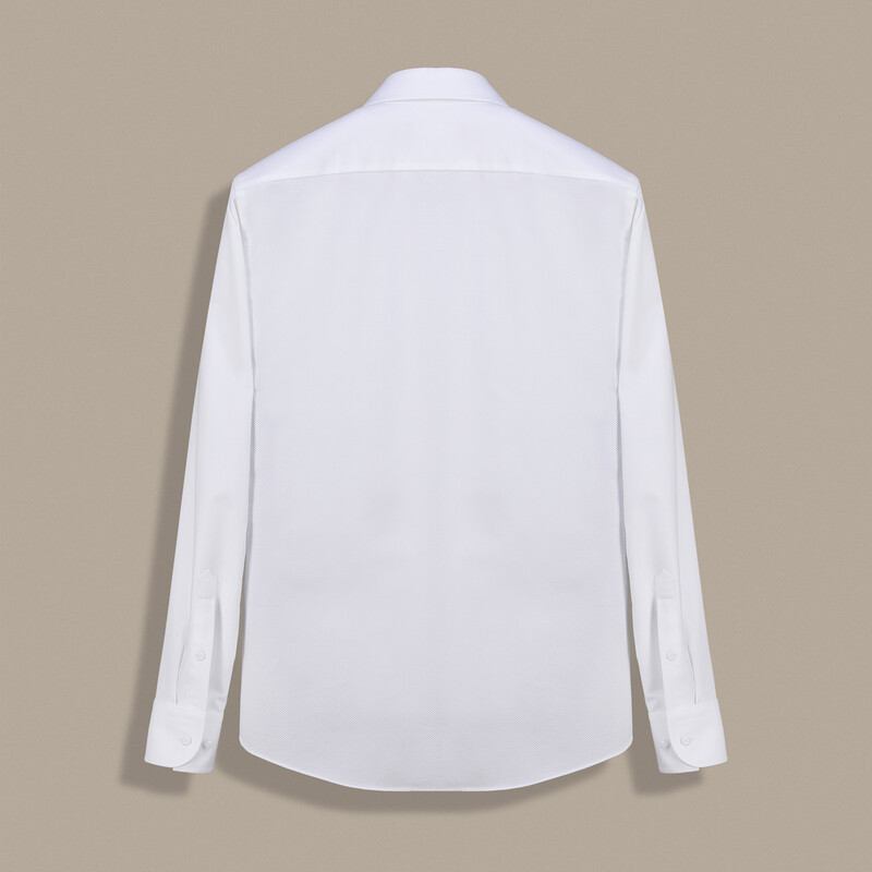 Como Uzun Kol Beyaz Slim Gömlek - SARAR