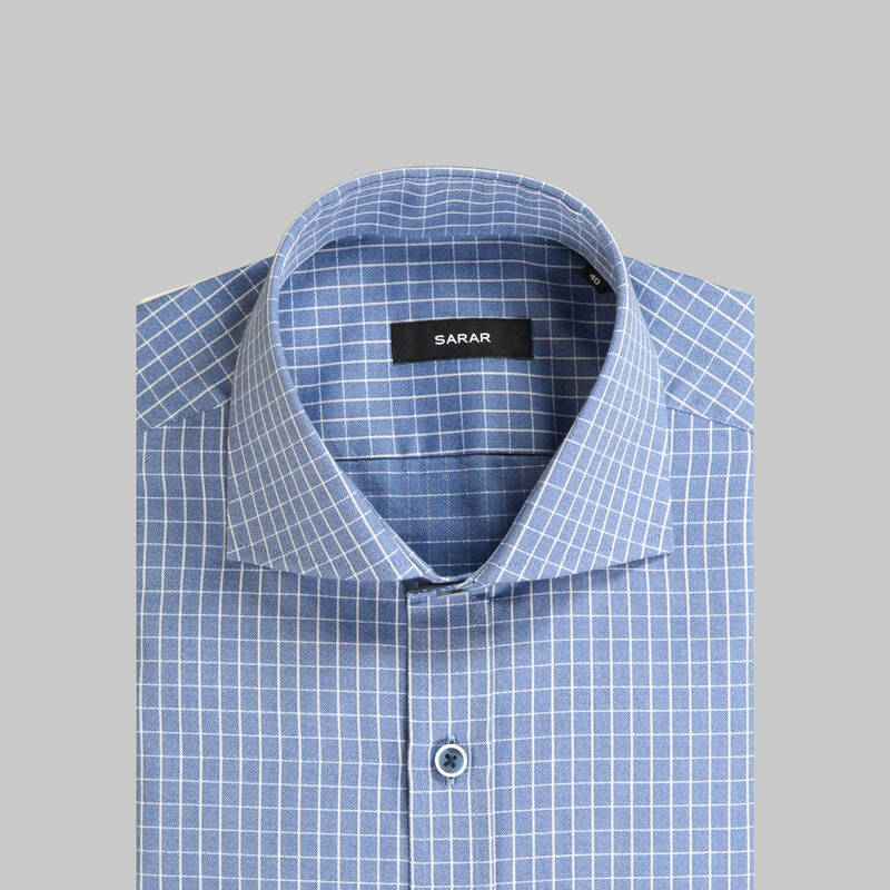 Como Uzun Kol Slim Mavi Gömlek - 4