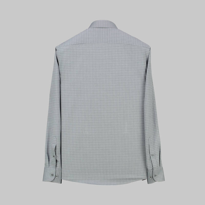 Como Uzun Kol Slim Gri Gömlek - 2