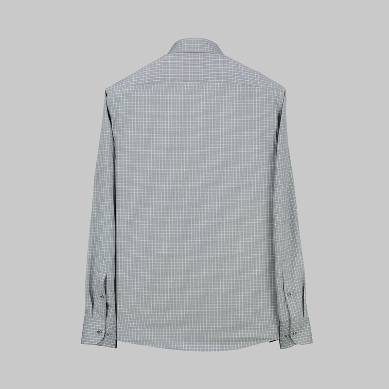 Como Uzun Kol Slim Gri Gömlek - SARAR