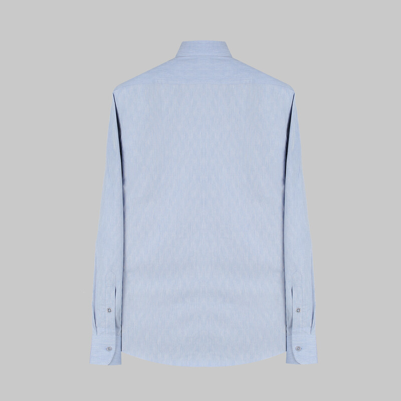 Como Uzun Kol Mavi Slim Gömlek - SARAR