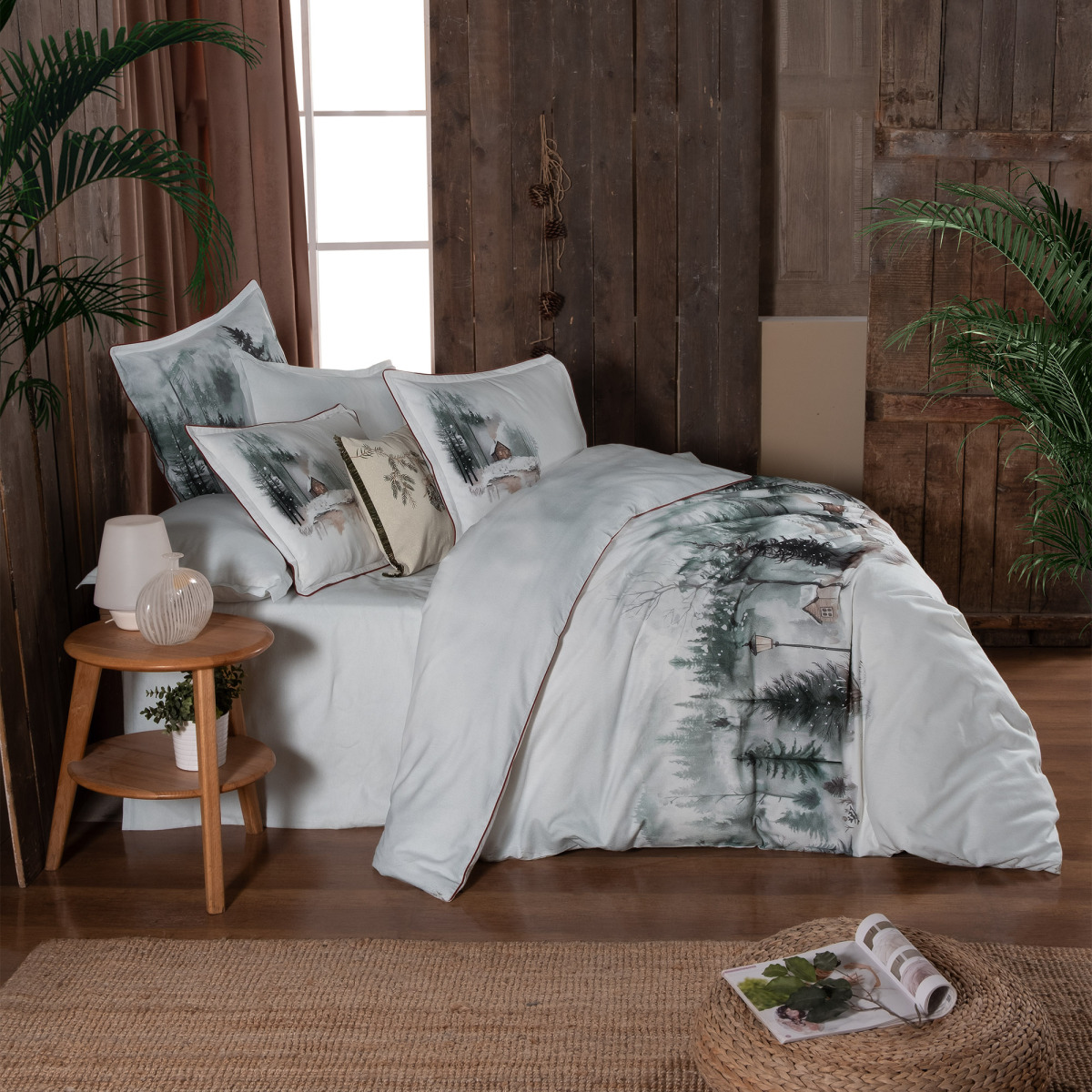 Connel Flanel Nevresim Takımı King Size Beyaz - 2