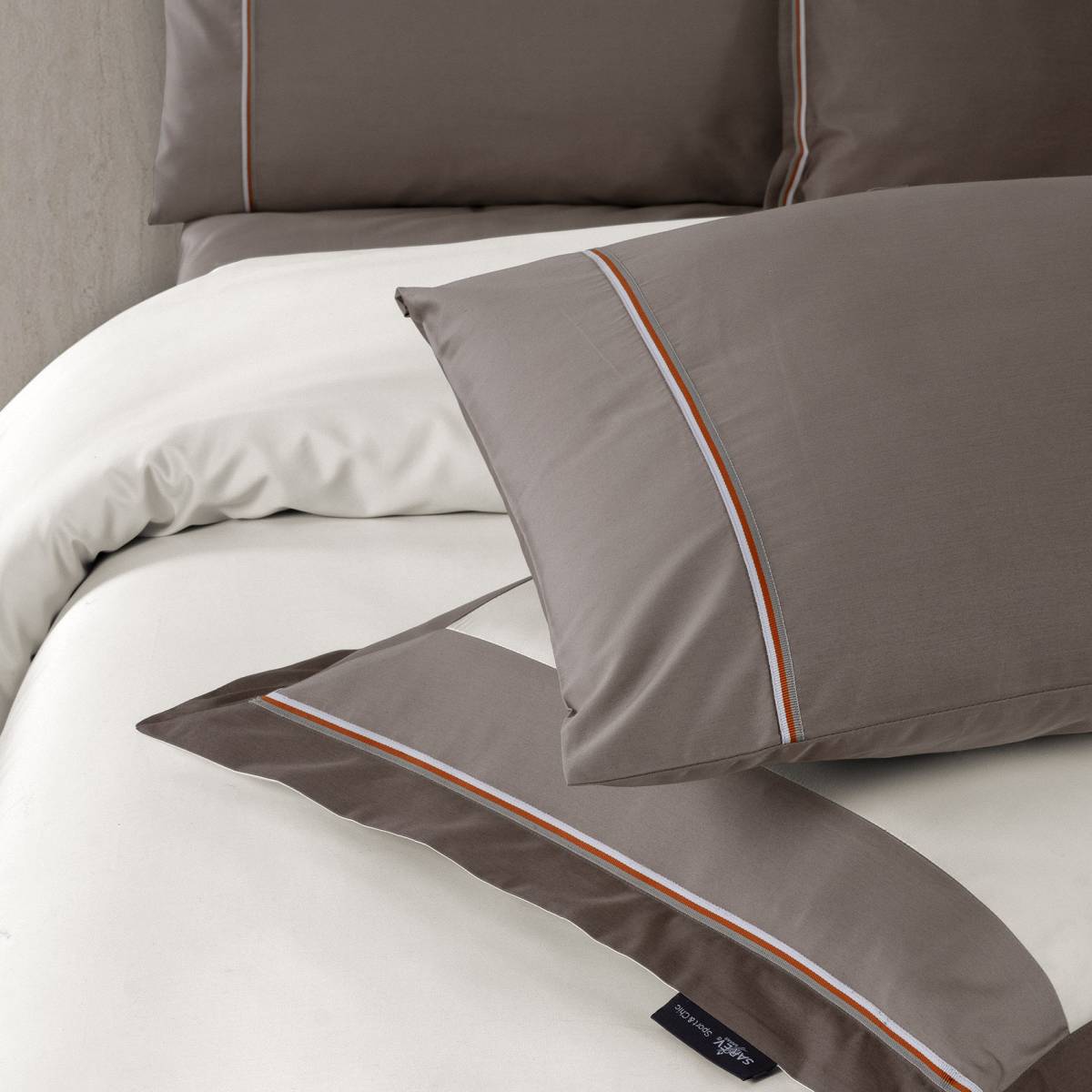 Cortes Pamuk Saten Nevresim Takımı Çift Kişilik Mocha - 5