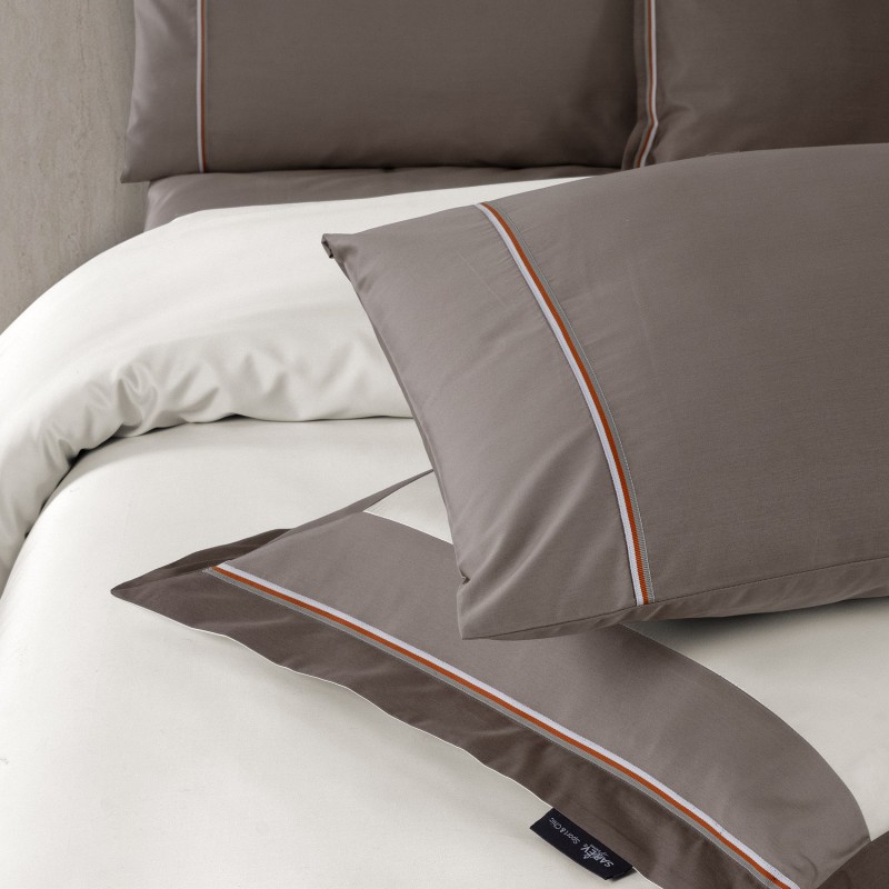 Cortes Pamuk Saten Nevresim Takımı Çift Kişilik Mocha - SAREV