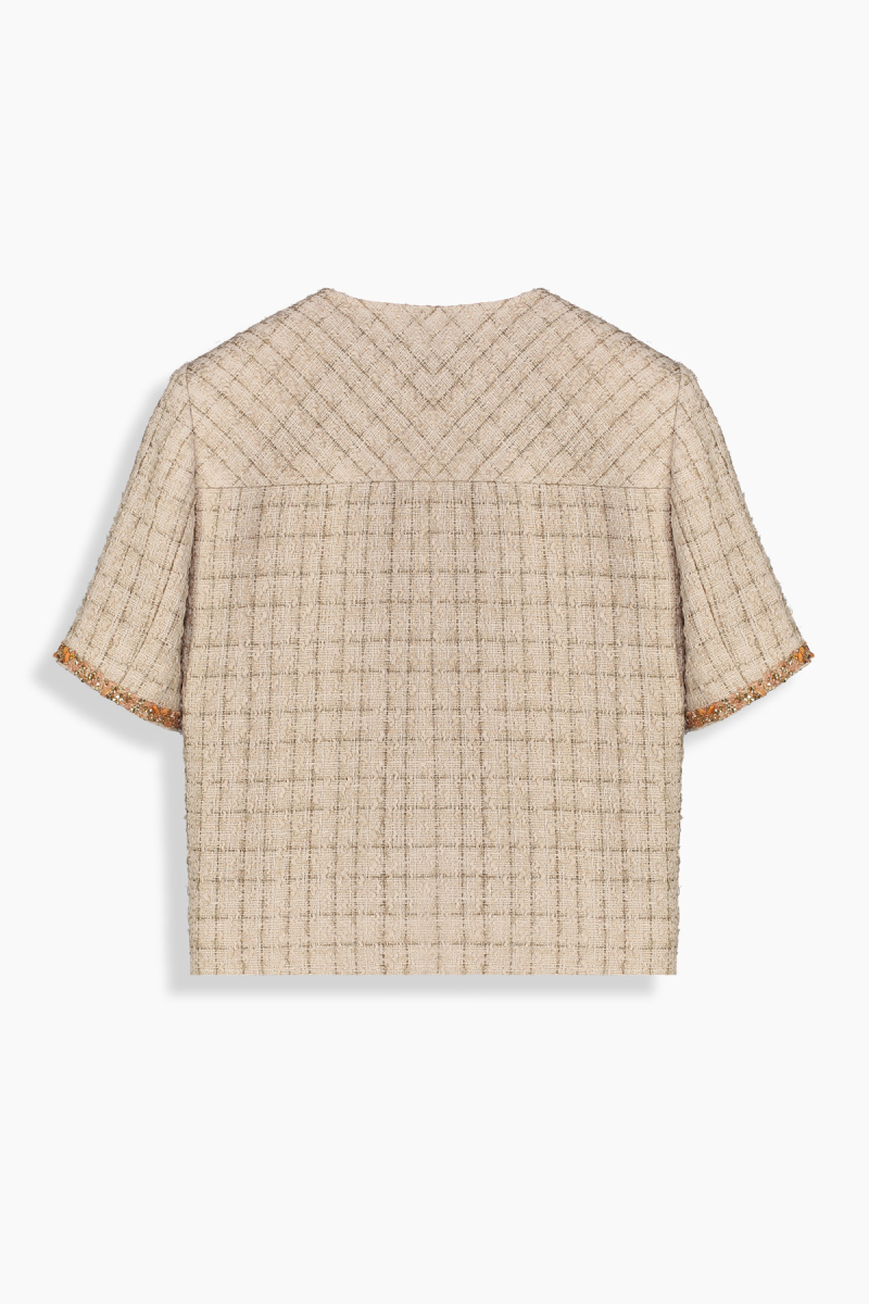 Corts Ekose Bej Ceket - 2