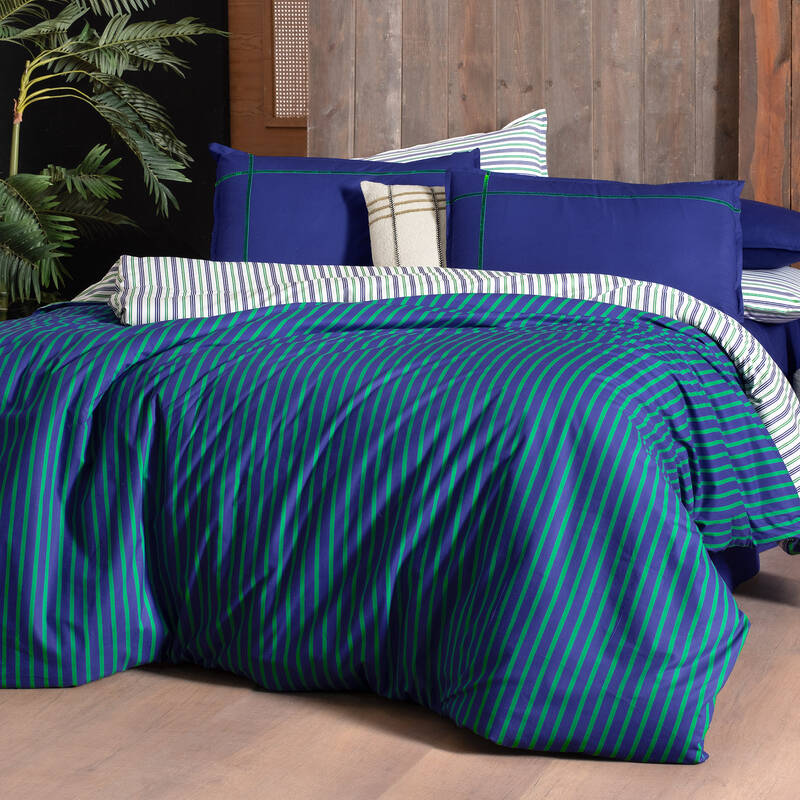 Dalen Fancy Lacivert Çift Kişilik Nevresim Takımı - 2