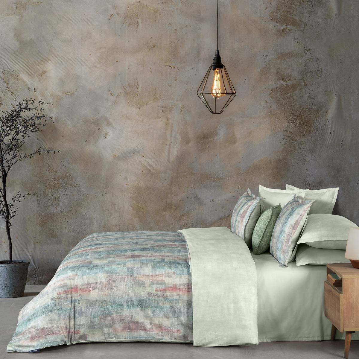 Damien Pamuk Saten Nevresim Takımı Çift Kişilik - 1