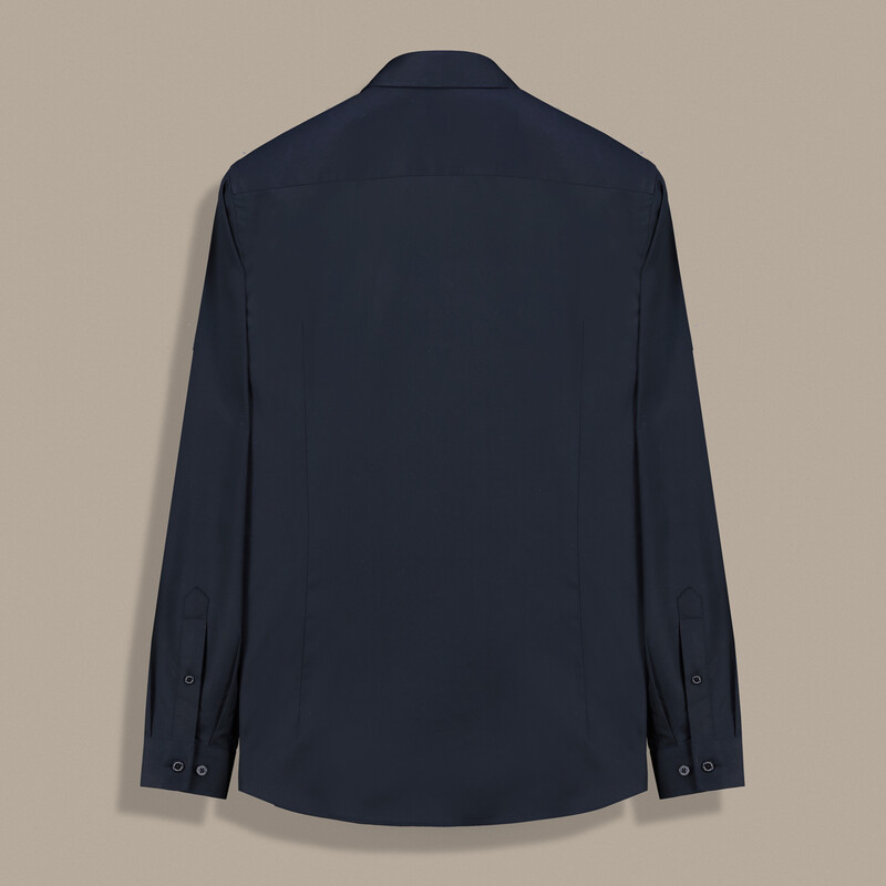 Demba Uzun Kol Non Iron Lacivert Gömlek - INTERVIEW