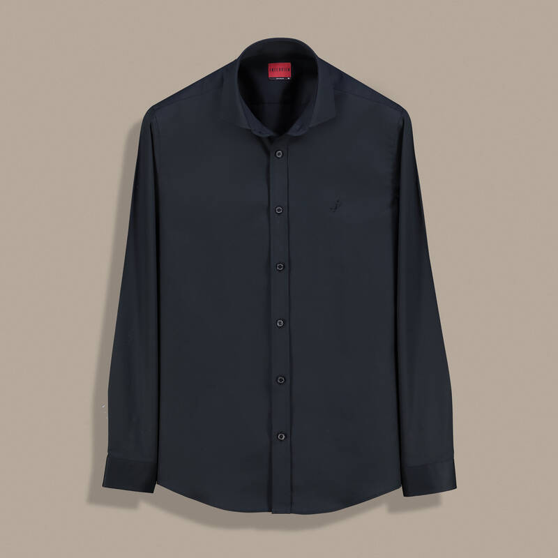 Demba Uzun Kol Non Iron Siyah Gömlek - 1