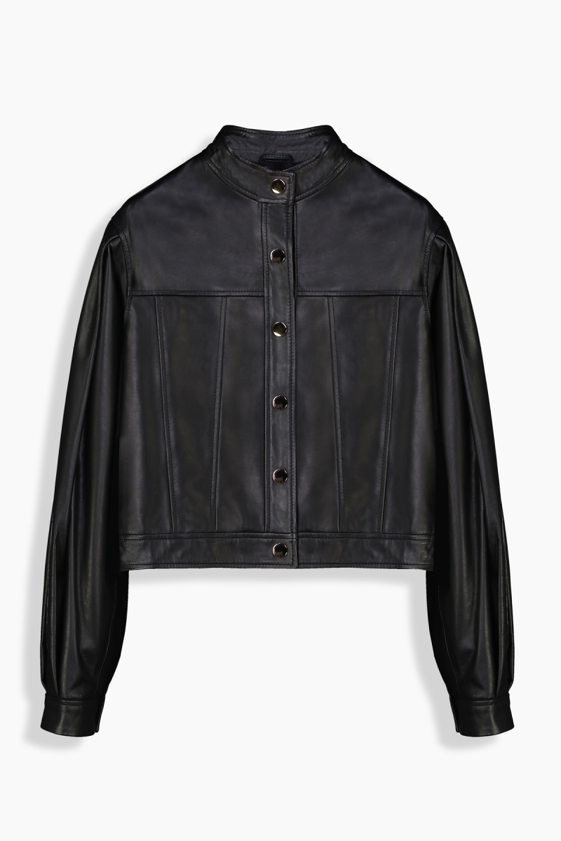 Denmila Siyah Deri Ceket - 2