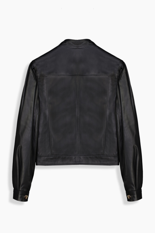 Denmila Siyah Deri Ceket - SARAR WOMAN