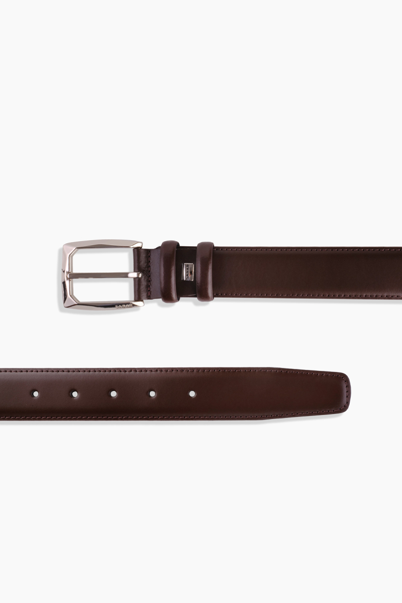 Dikişli Kahverengi Kemer - 4