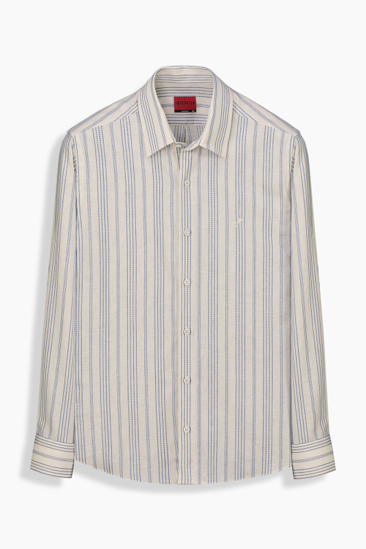 Dimitri Çizgili Mavi Gömlek 