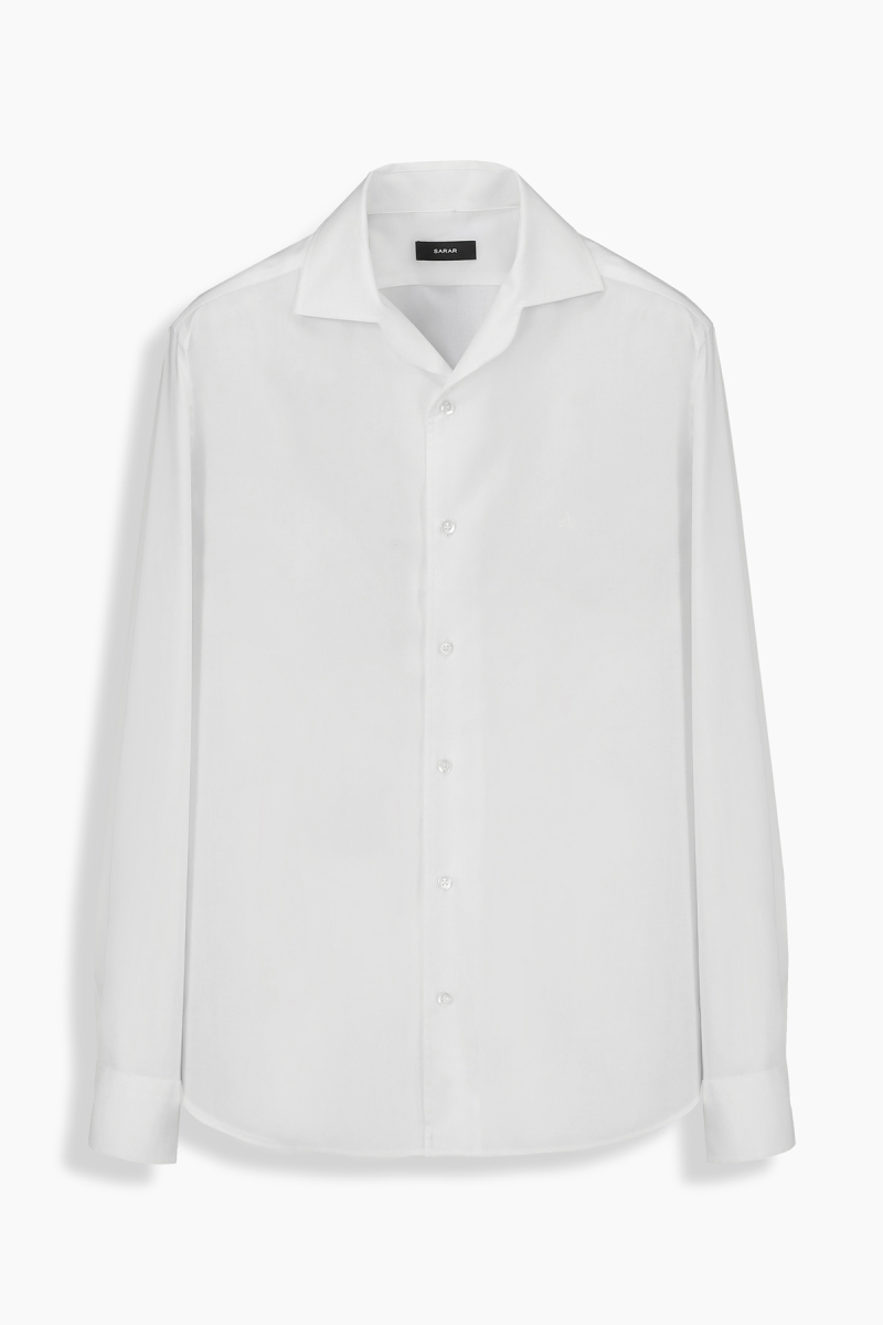 Doppio Uzun Kol Beyaz Gömlek - 1
