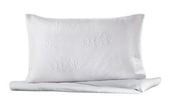 Double Jersey Beyaz Alez Yastık Kılıfı - SAREV