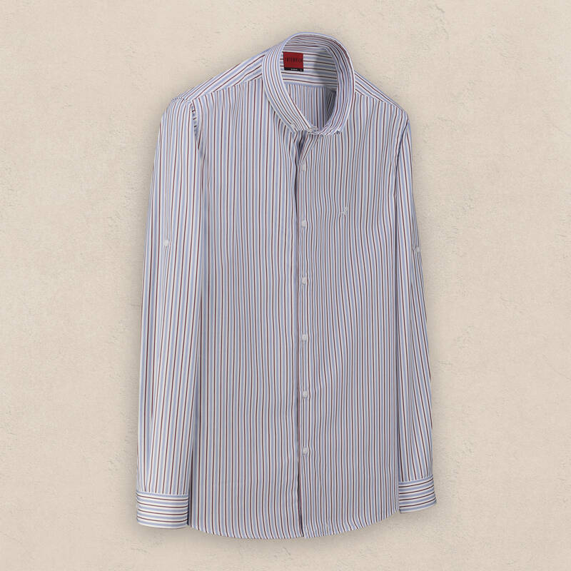 Drew Açık Mavi Çizgili Gömlek - 1