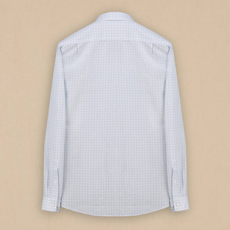 Drew Açık Mavi Kareli Gömlek - 2