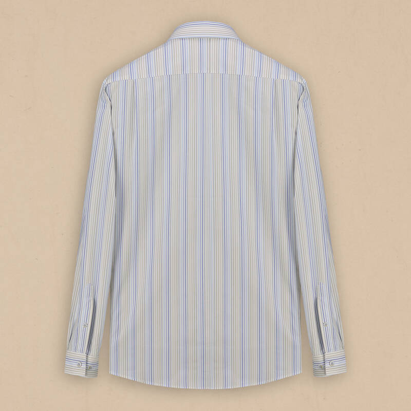 Drew Çizgili Mavi Gömlek - 2