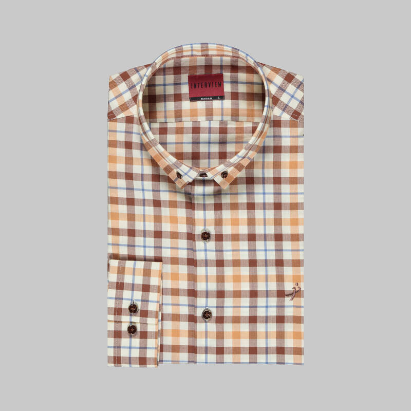 Drew Kareli Kahverengi Gömlek - 3