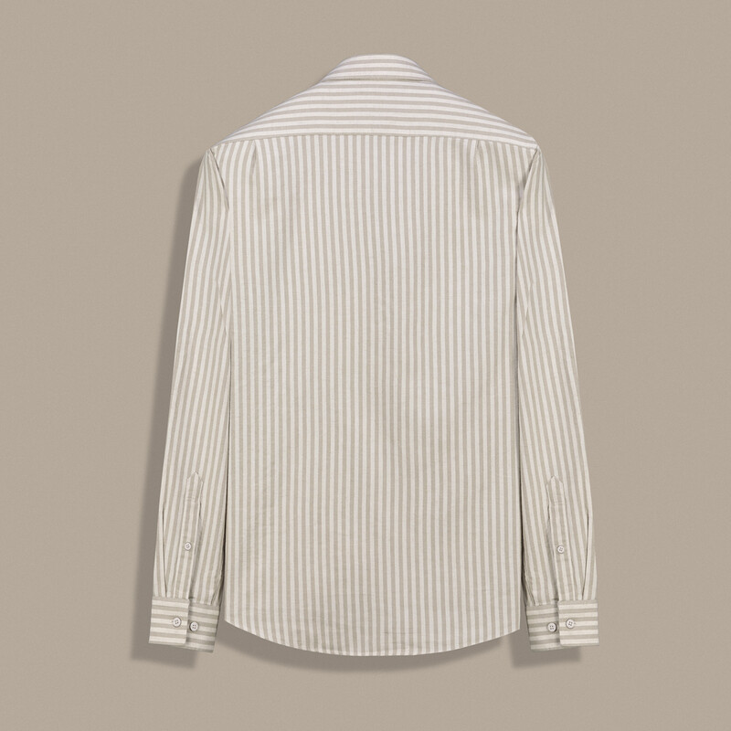 Drew Uzun Kol Çizgili Bej Gömlek - INTERVIEW