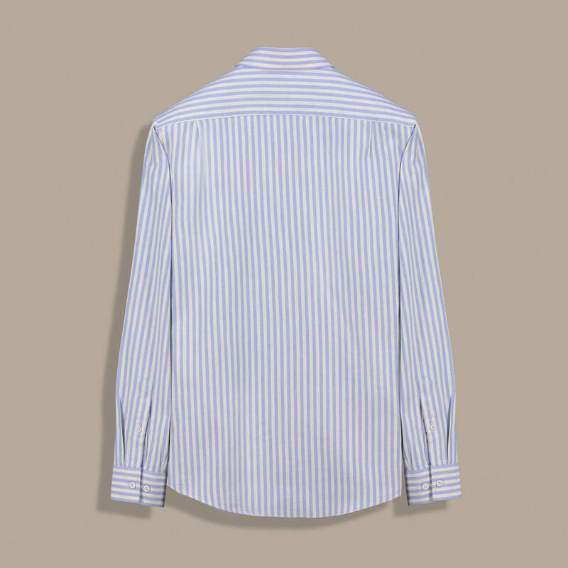 Drew Uzun Kol Çizgili Mavi Gömlek - 2