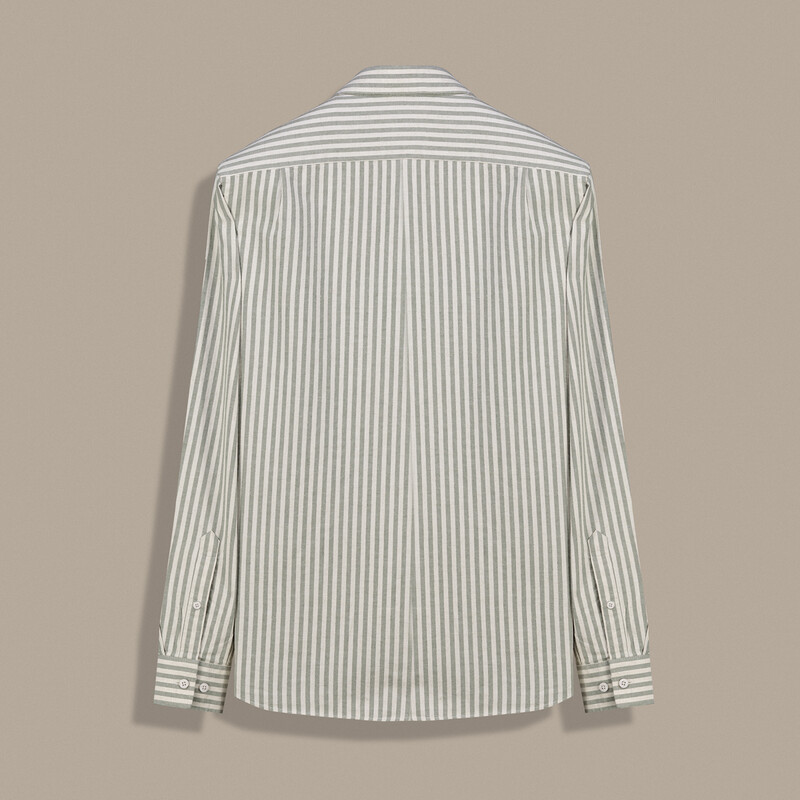 Drew Uzun Kol Çizgili Yeşil Gömlek - INTERVIEW