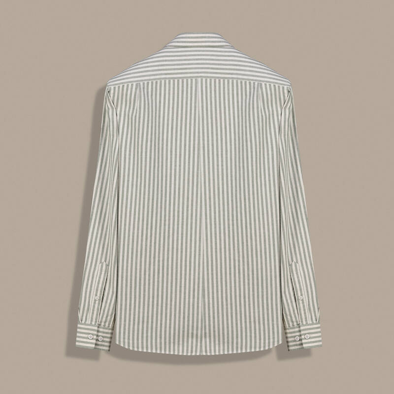 Drew Uzun Kol Çizgili Yeşil Gömlek - 2