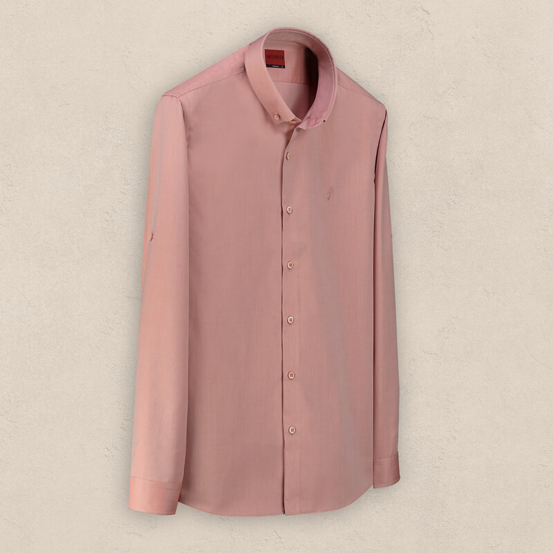 Drew Açık Kırmızı Pamuklu Gömlek 