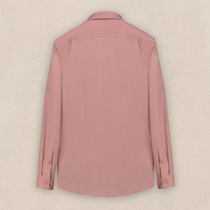 Drew Açık Kırmızı Pamuklu Gömlek - 2