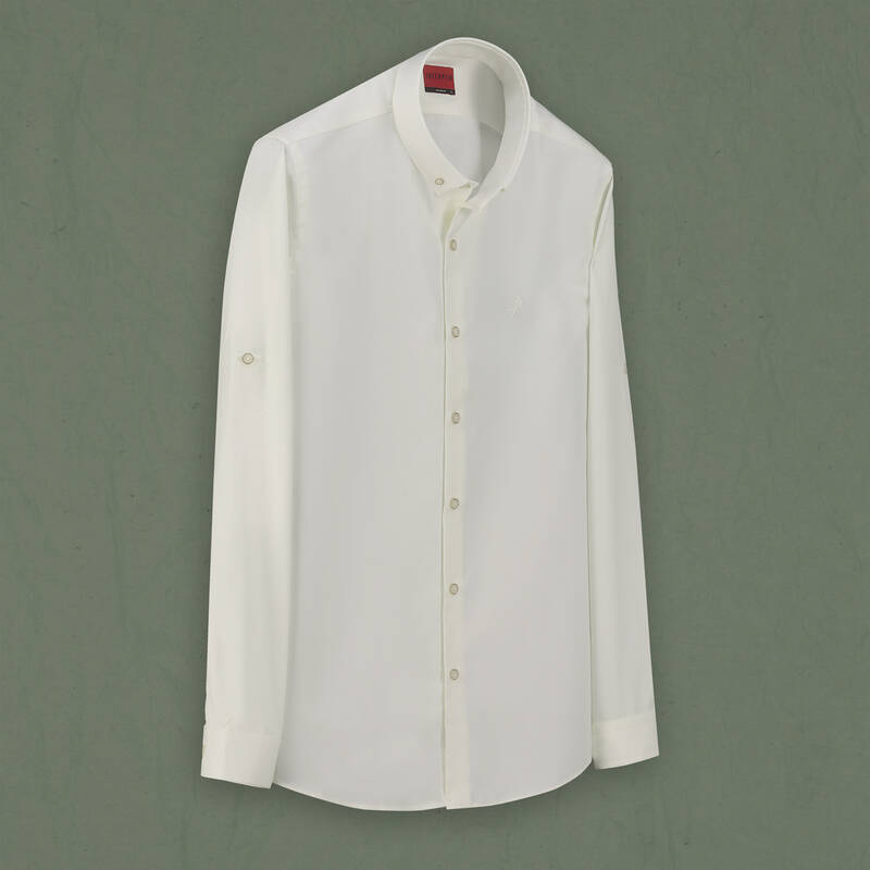 Drew Ekru Pamuklu Gömlek - 1