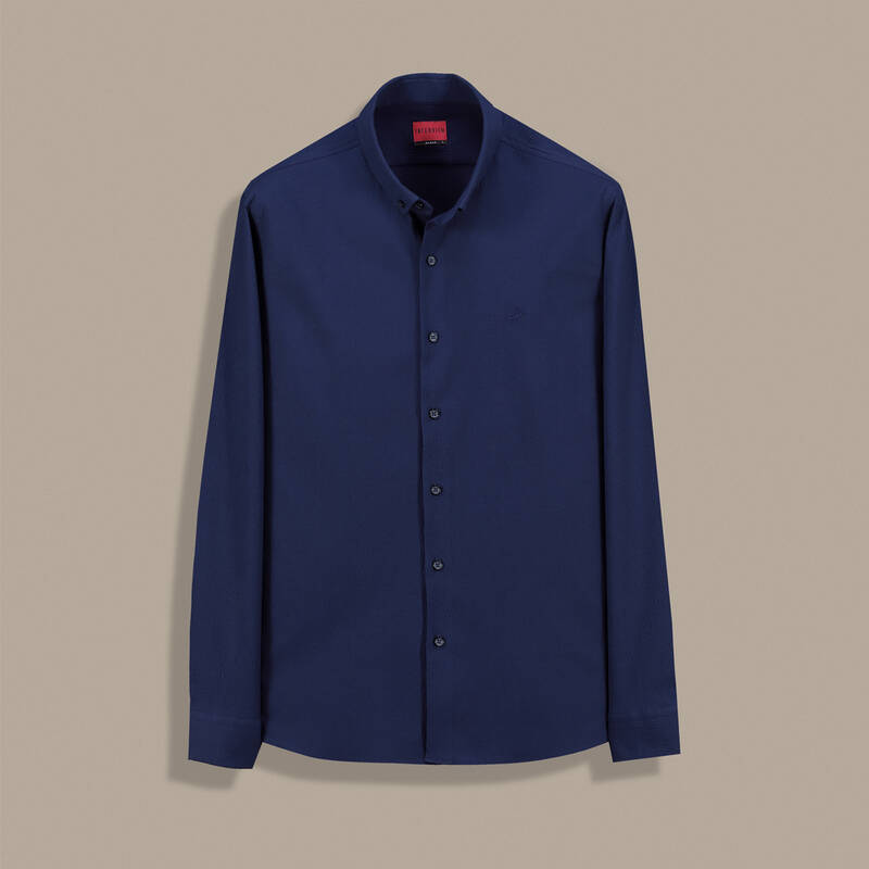 Drew Uzun Kol Klasik Lacivert Gömlek - 1