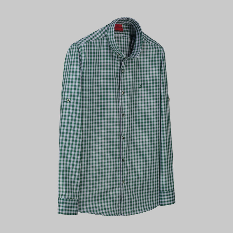 Drew Uzun Kol Kareli Yeşil Gömlek - INTERVIEW