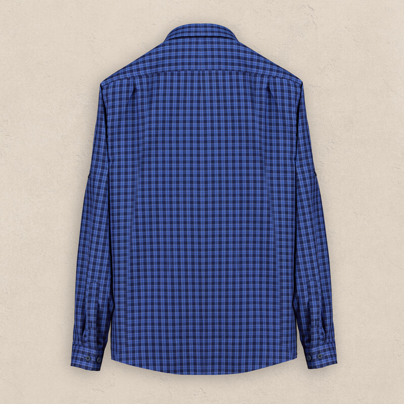 Drew Kareli Mavi Pamuklu Gömlek - INTERVIEW